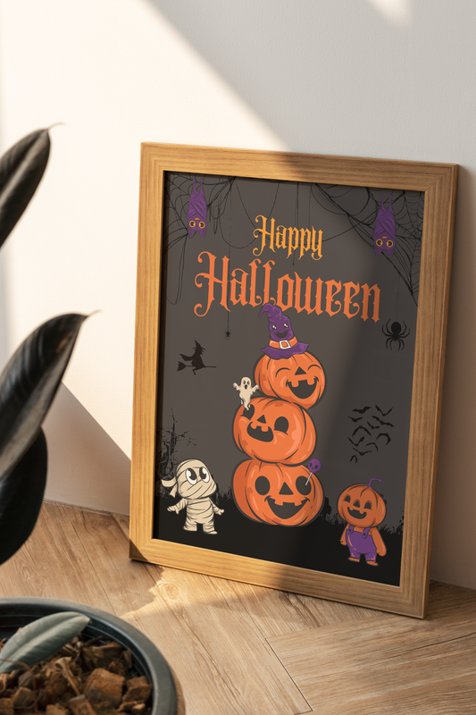 Happy Halloween Pumpkins Poster