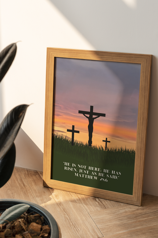 Matthew 28:6 Bible Poster